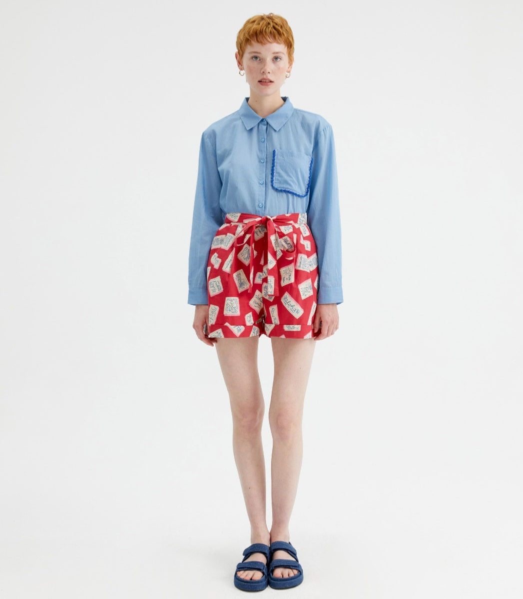 Compania Fantastica Blue Patch Shirt