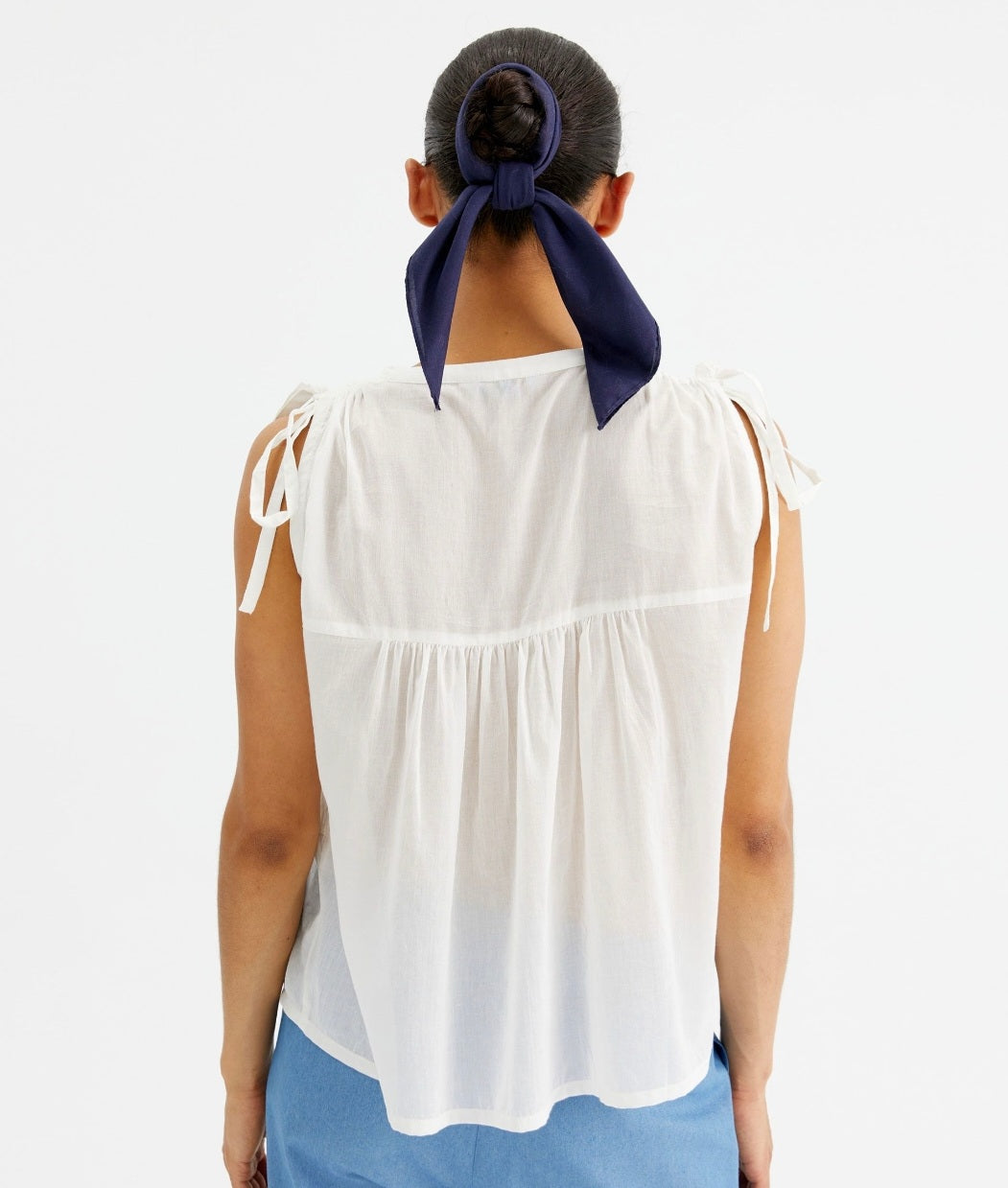 Compania Fantastica White Voile Blouse