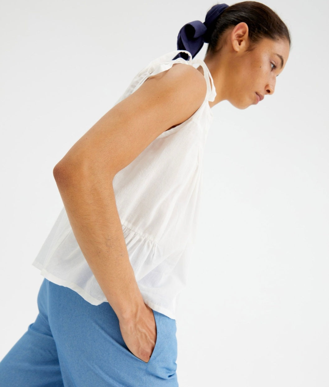 Compania Fantastica White Voile Blouse