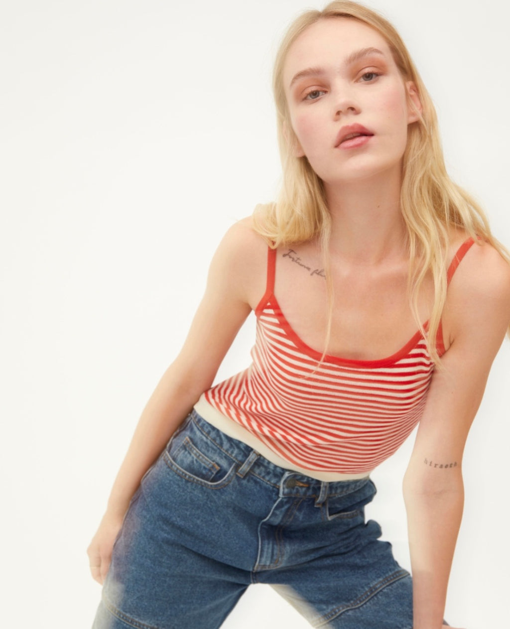 Wild Pony Red Fine Knit Vest Top