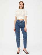 Wild Pony White Crochet Sweater