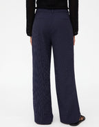 Wild Pony Navy Pinstripe Wide Leg Trousers