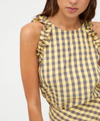 Wild Pony Yellow Gingham Top