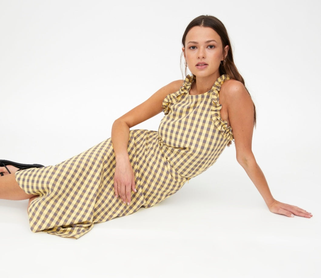 Wild Pony Yellow Gingham Top