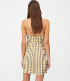 WILD PONY Yellow Gingham Mini Dress