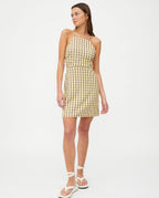 WILD PONY Yellow Gingham Mini Dress