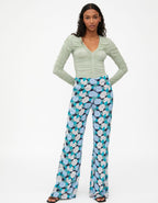 Wild Pony Blue / Black Floral Palazzos