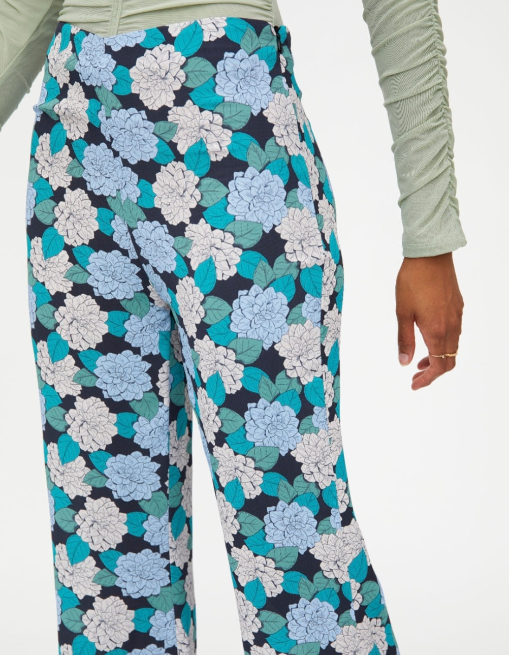 Wild Pony Blue / Black Floral Palazzos