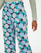 Load image into Gallery viewer, Wild Pony Blue / Black Floral Palazzos
