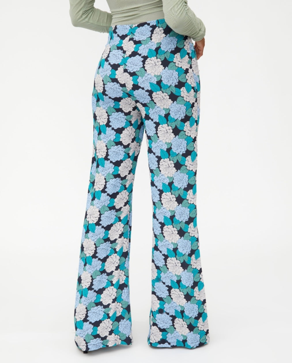 Wild Pony Blue / Black Floral Palazzos