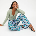 Wild Pony Blue / Black Floral Palazzos