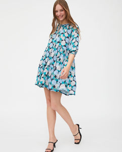 Wild Pony Blue / Black Floral Mini Dress