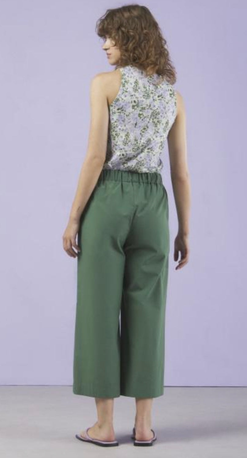 Ottodame Forest Green Cropped Trousers