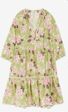 Load image into Gallery viewer, Ottodame Sage Green Floral Floral Mini Dress
