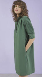 Ottodame Forest Green Short Shirt Dress