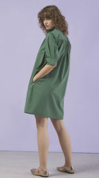 Ottodame Forest Green Short Shirt Dress