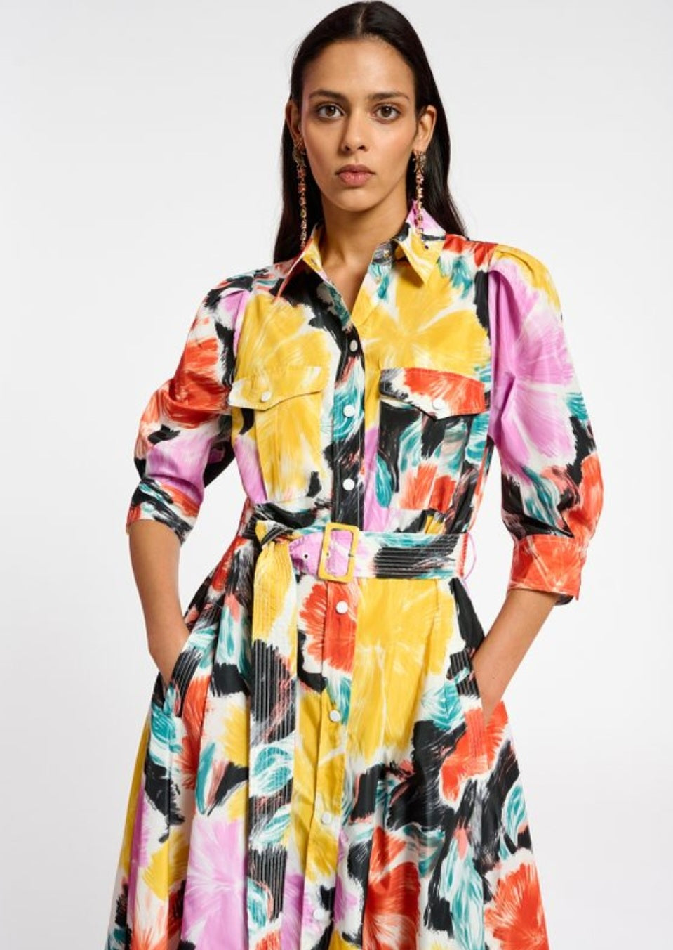 Essentiel Antwerp Floral Shirt Dress