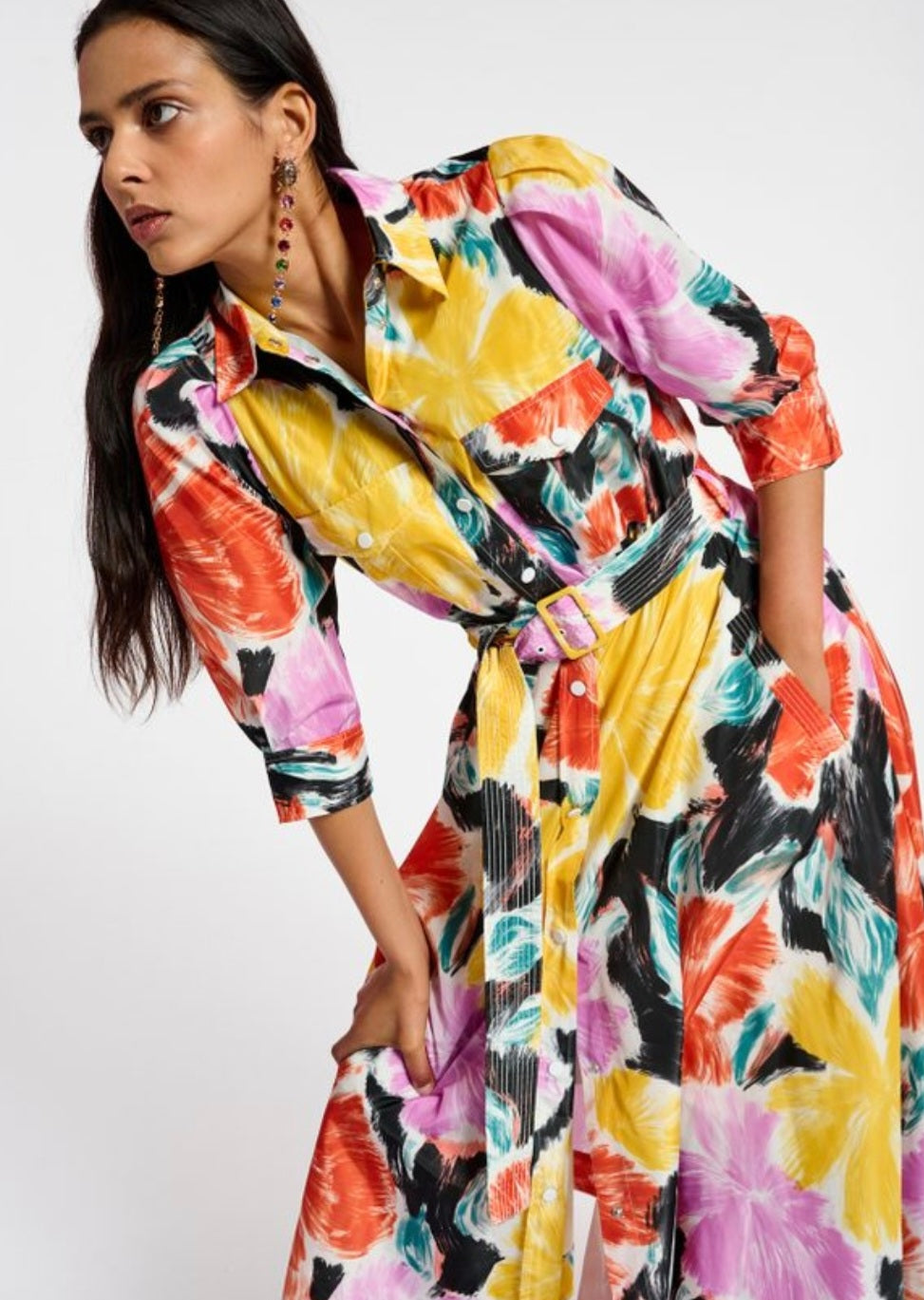 Essentiel Antwerp Floral Shirt Dress