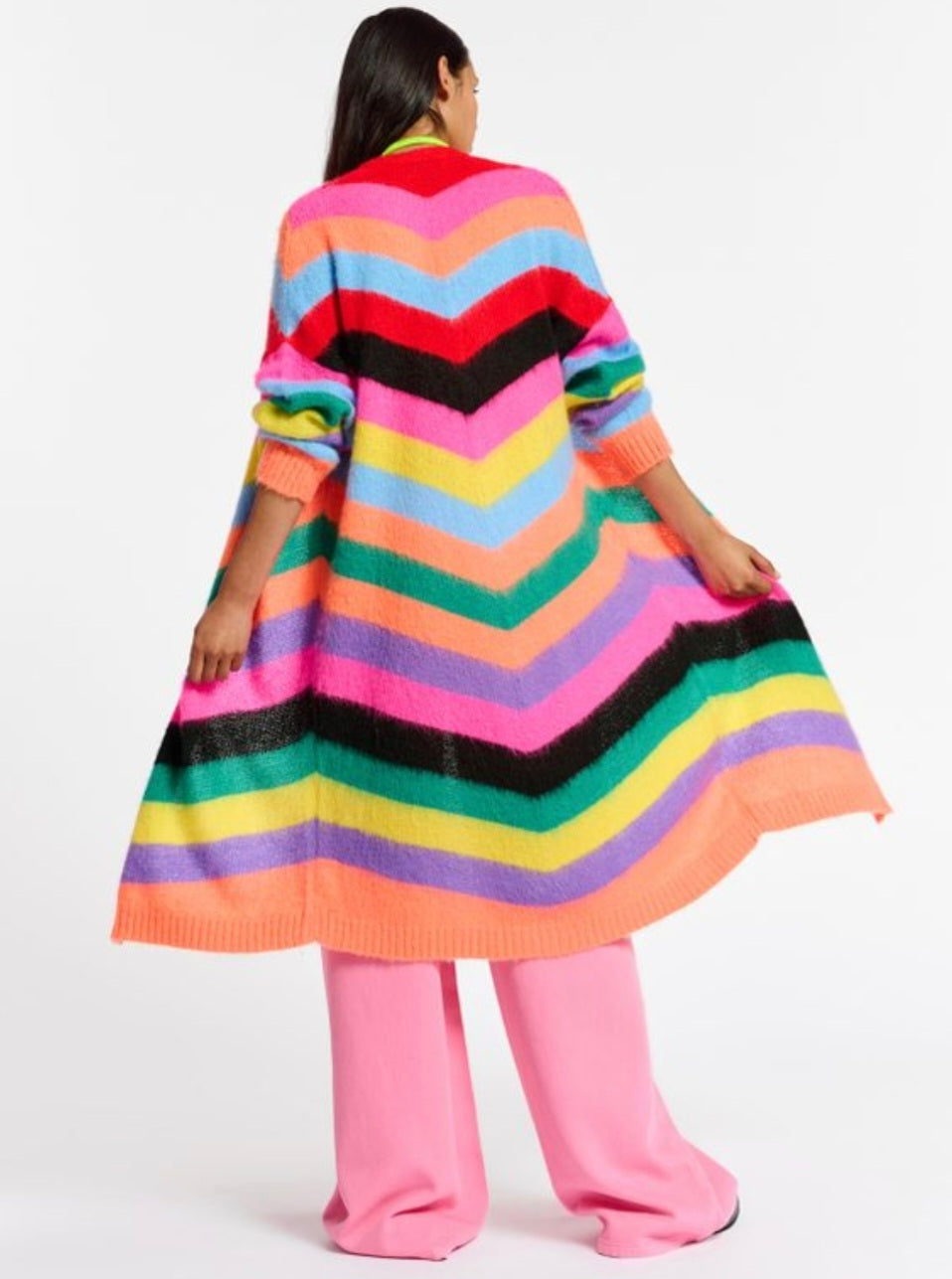 Essentiel Antwerp Multicoloured Stripe Long Cardigan