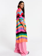 Essentiel Antwerp Multicoloured Stripe Long Cardigan