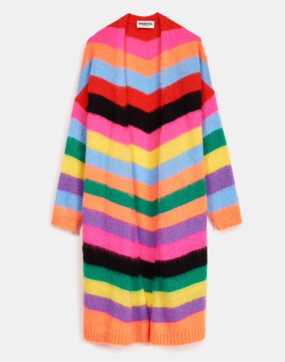 Essentiel Antwerp Multicoloured Stripe Long Cardigan