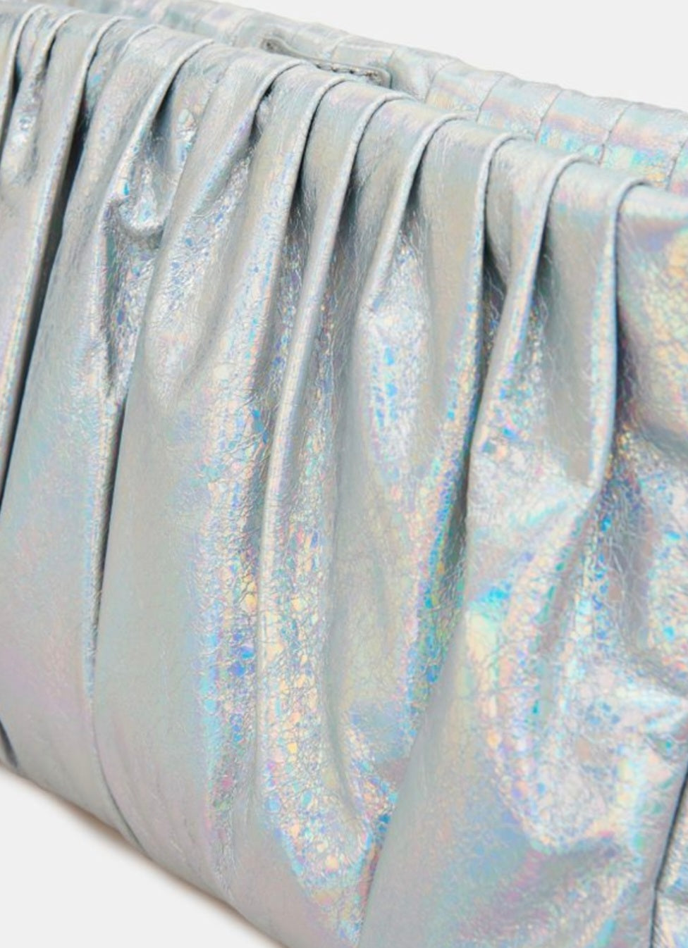 Essentiel Antwerp Large Silver Clutch Bag