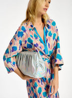 Essentiel Antwerp Large Silver Clutch Bag