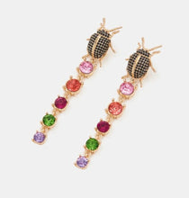 Load image into Gallery viewer, Essentiel Antwerp Bug &amp; Rhinestone Earrings
