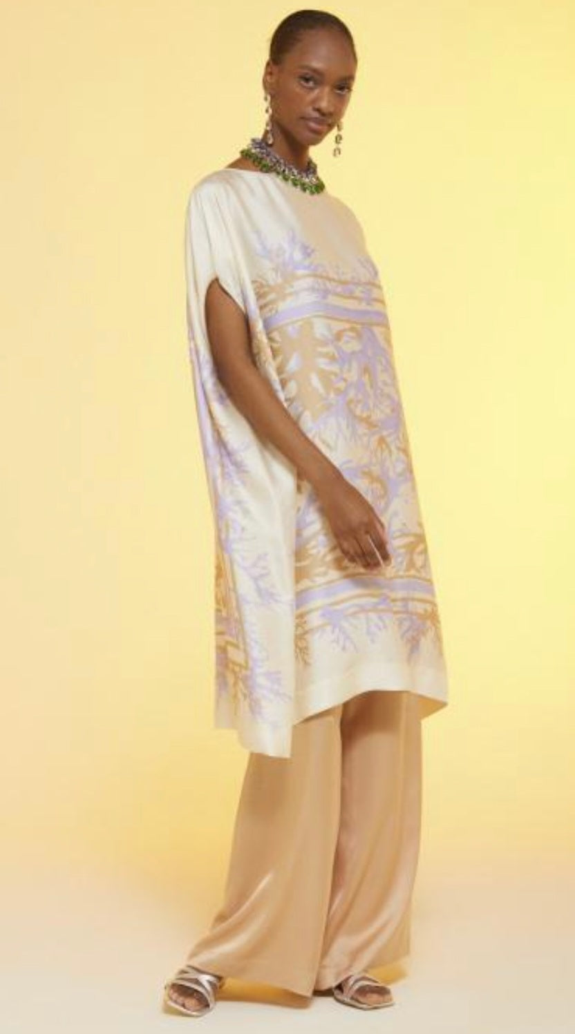 Ottodame Lilac and Ivory Tunic