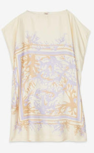 Ottodame Lilac and Ivory Tunic