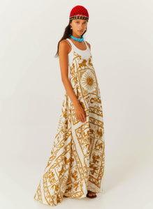 Beatrice B Gold Zodiac Slip Dress