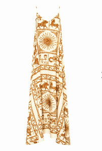 Beatrice B Gold Zodiac Slip Dress