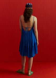 Beatrice B Cobalt Blue Pleated Dress