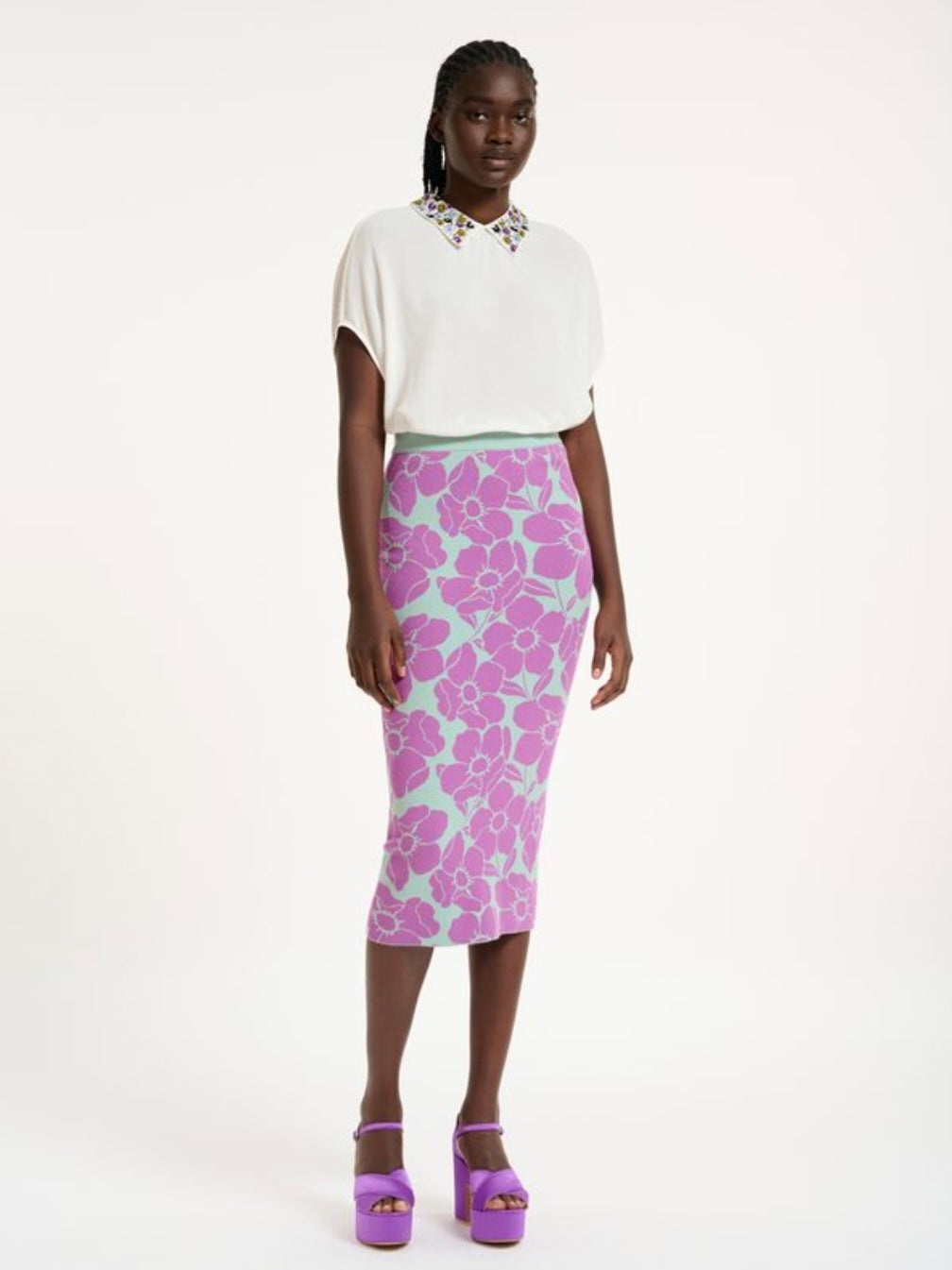 Essentiel Antwerp White  Embellished Top