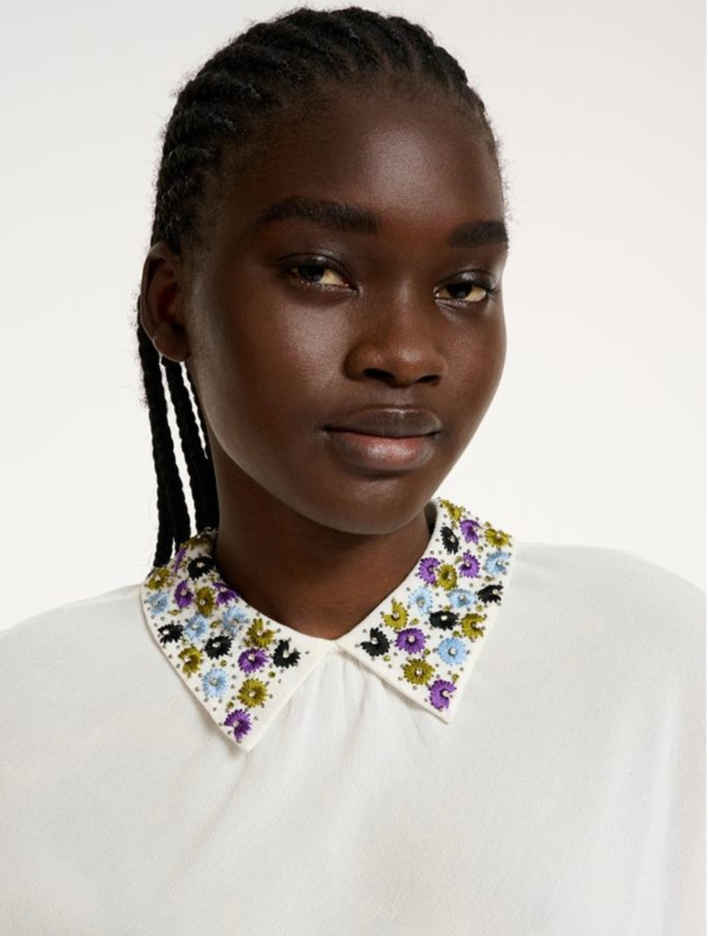 Essentiel Antwerp White  Embellished Top