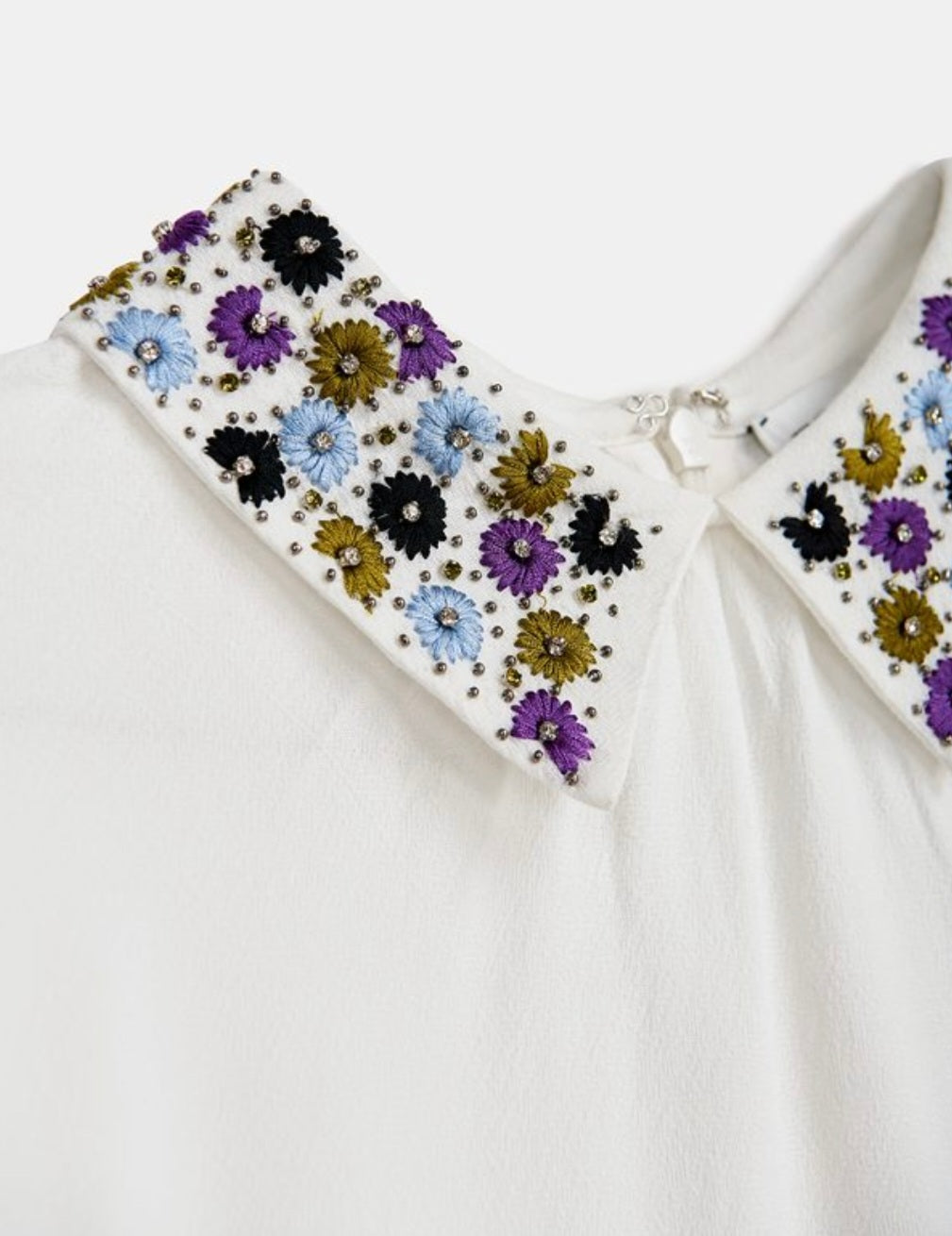 Essentiel Antwerp White  Embellished Top