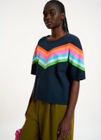 Essentiel Antwerp Navy Multicoloured Sweatshirt