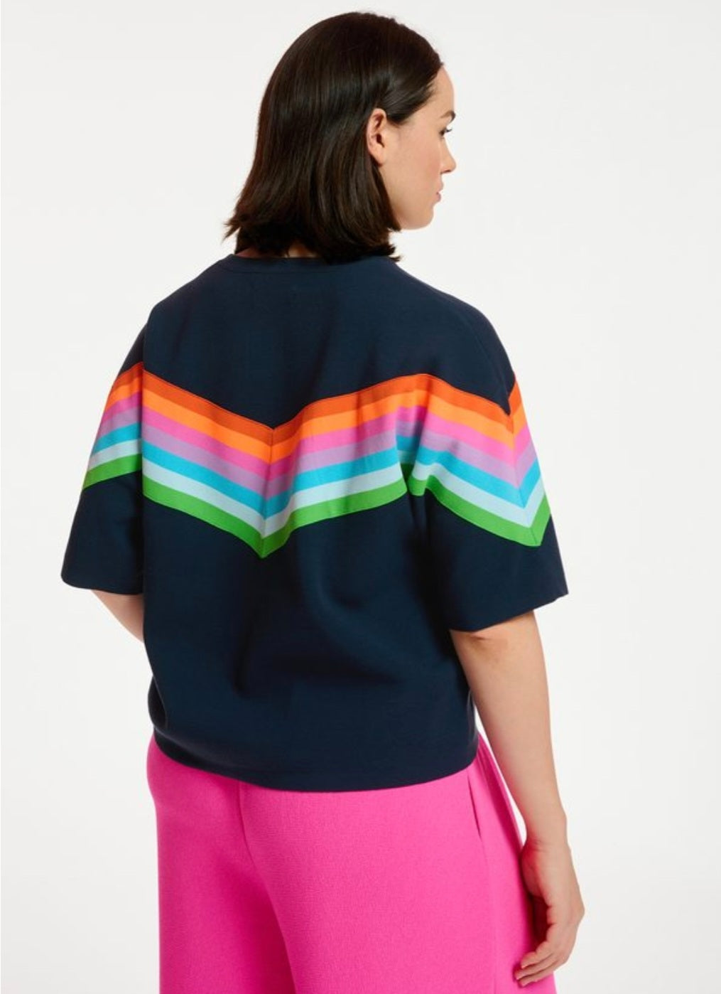 Essentiel Antwerp Navy Multicoloured Sweatshirt