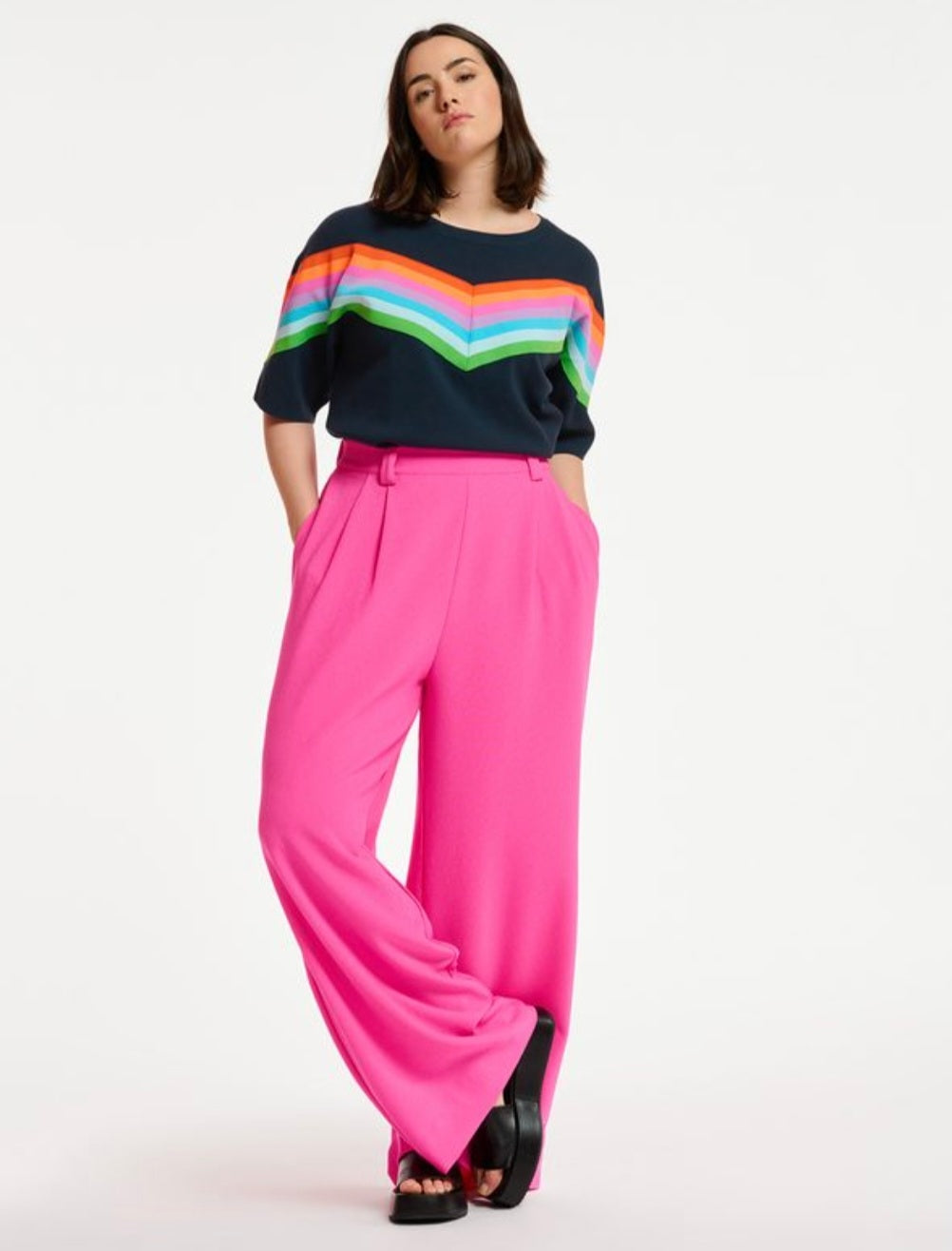 Essentiel Antwerp Navy Multicoloured Sweatshirt