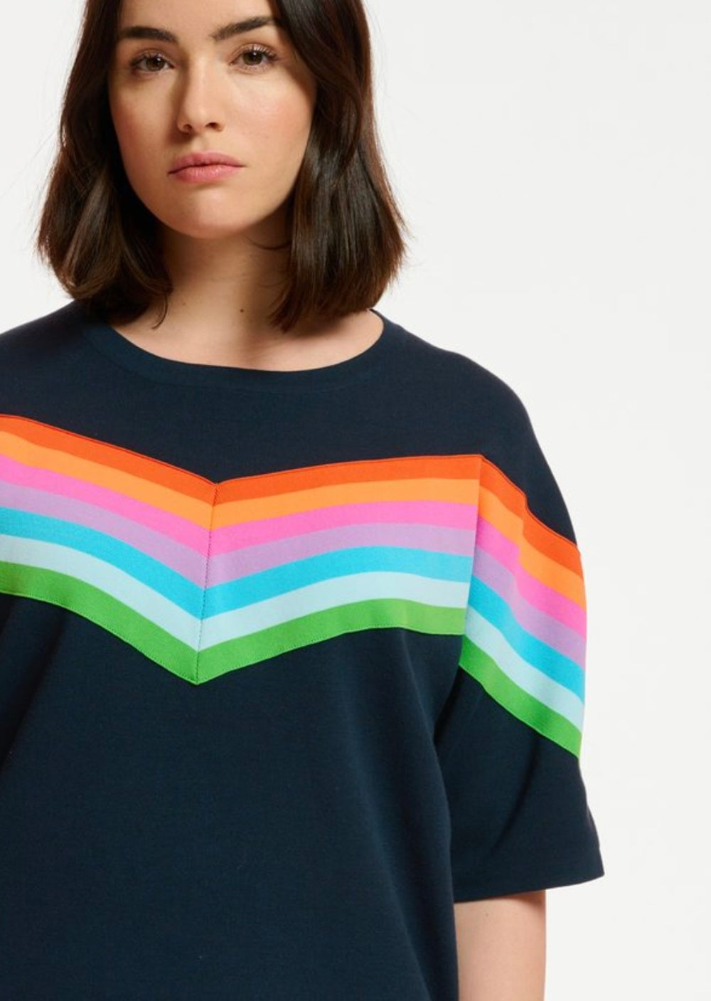 Essentiel Antwerp Navy Multicoloured Sweatshirt