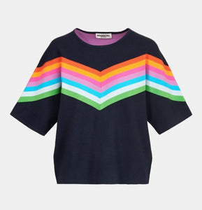 Essentiel Antwerp Navy Multicoloured Sweatshirt