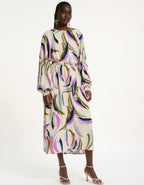 Essentiel Antwerp Abstract Print Midi Dress