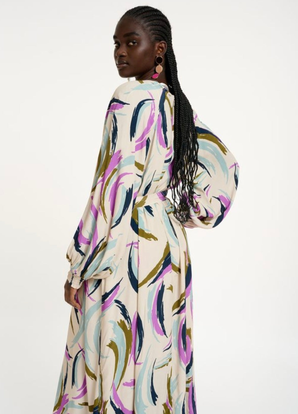 Essentiel Antwerp Abstract Print Midi Dress