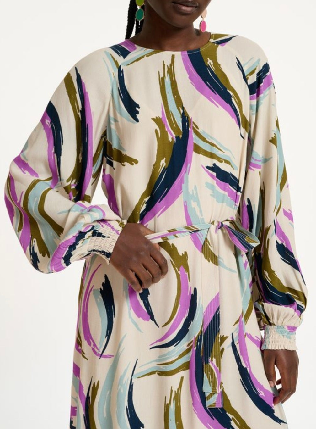 Essentiel Antwerp Abstract Print Midi Dress