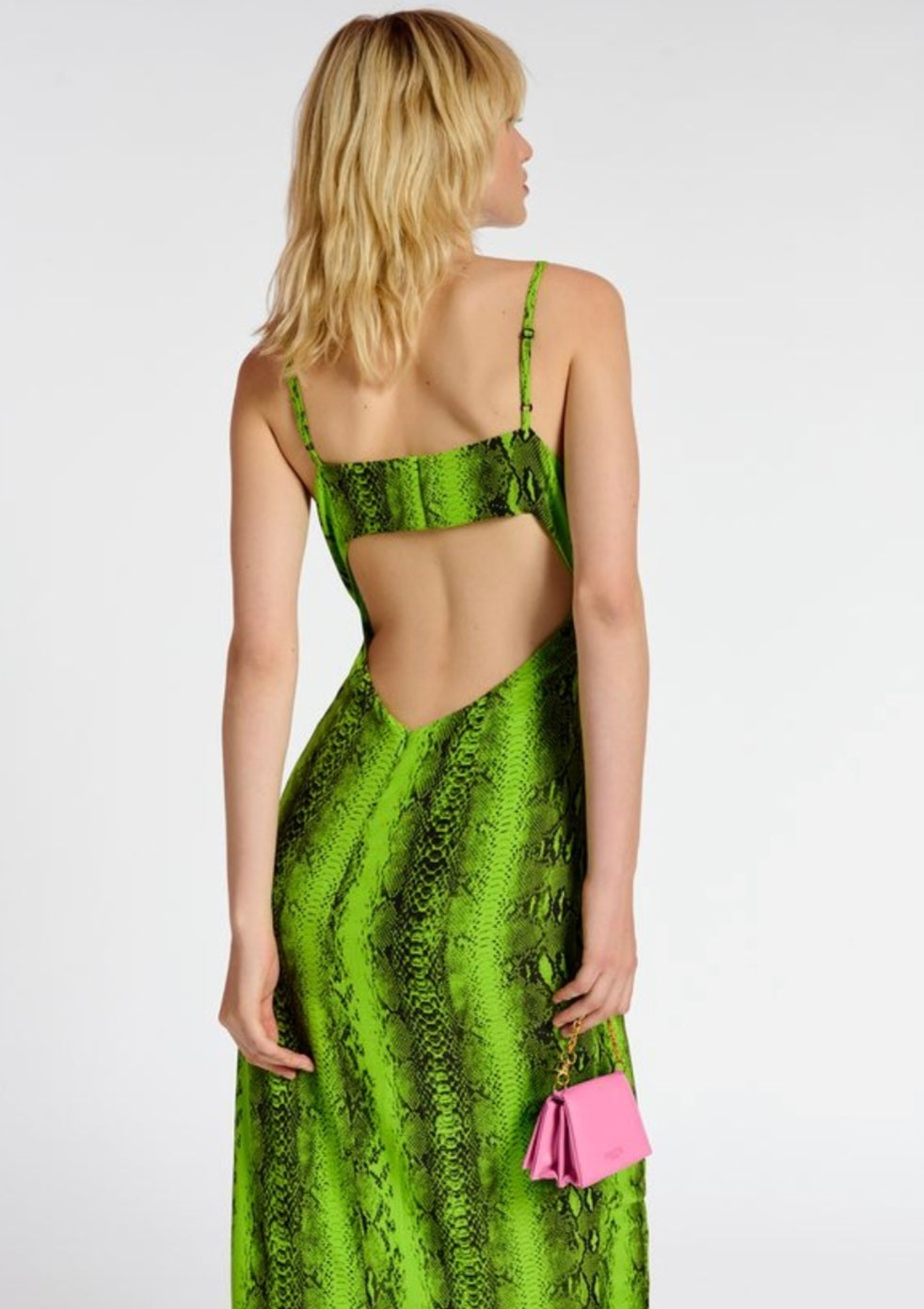 Essentiel Antwerp Snakeprint Slip Dress
