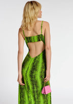 Essentiel Antwerp Snakeprint Slip Dress