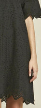 Load image into Gallery viewer, RDF Black Broderie Anglais Shirt Dress
