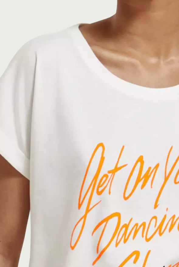 Scotch & Soda Graphic White T-Shirt