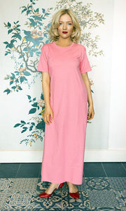 Candy Pink T-Shirt Maxi Dress