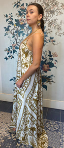 Beatrice B Gold Zodiac Slip Dress